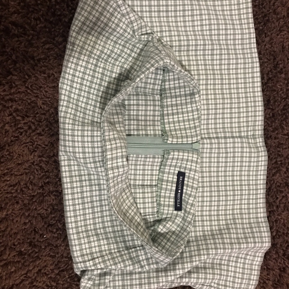 green and white plaid brandy skirt